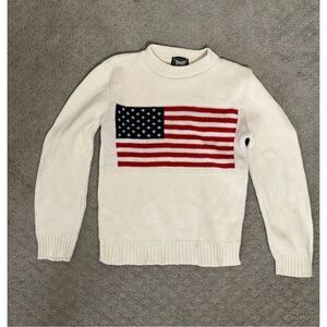 100% Cotton Knitted American Flag Sweater Kids Small
